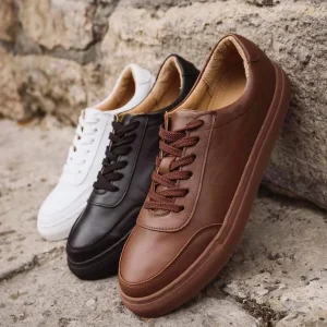 Leather Men's Sneakers Casuas Shoes For Everyday